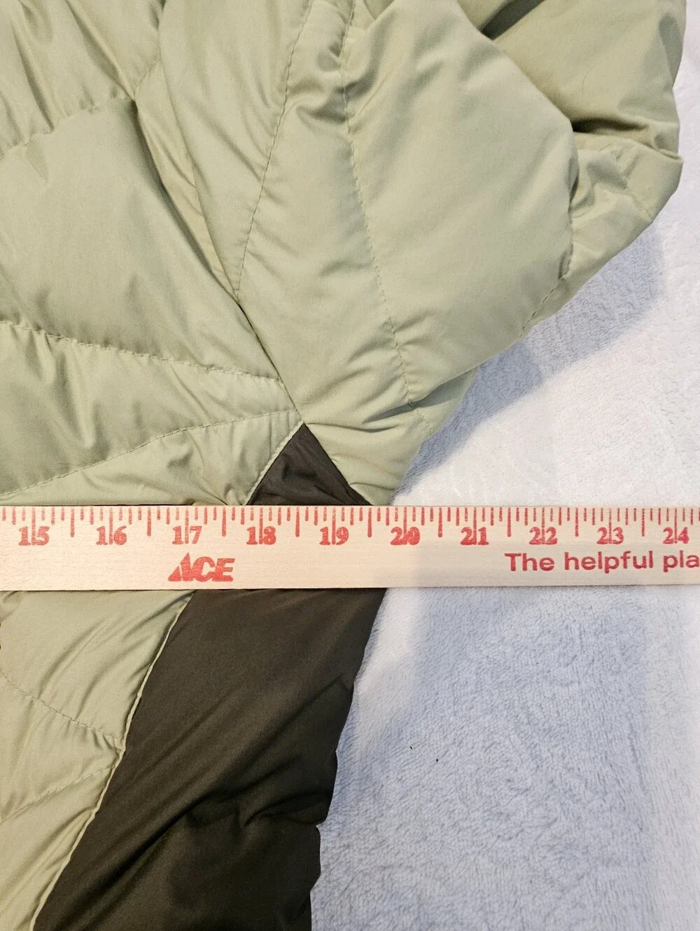 Columbia Women's Reversible Down Puffer Jacket Sage Green & Dark Brown Small Euc